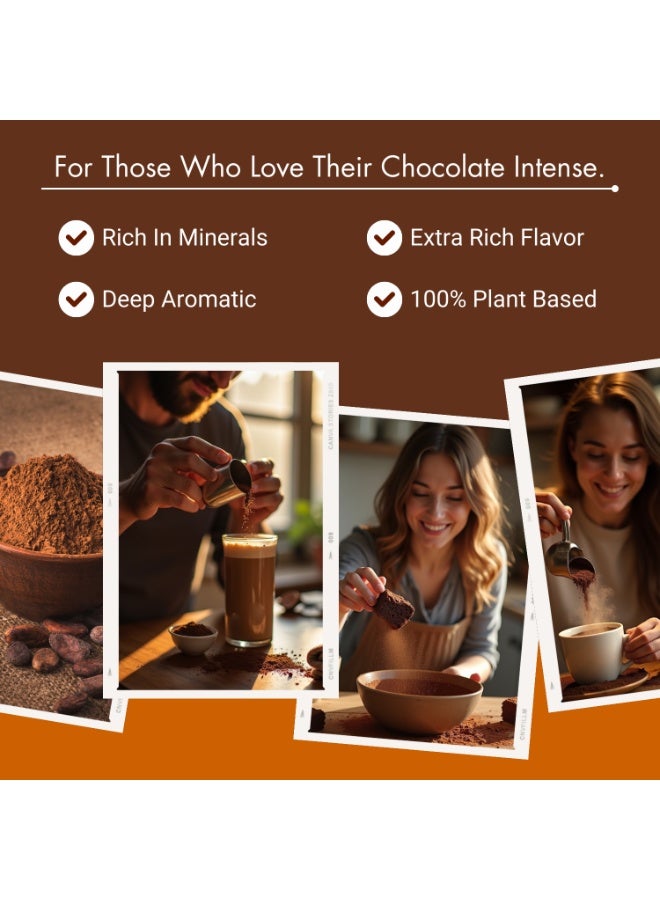 Bliss of Earth Dark Cocoa Powder 100g (Pack of 3) | Alkalized Unsweetened Cocoa Powder | Pure Baking Cocoa for Cakes, Brownies & Hot Chocolate | Vegan & Keto Friendly - Image 5